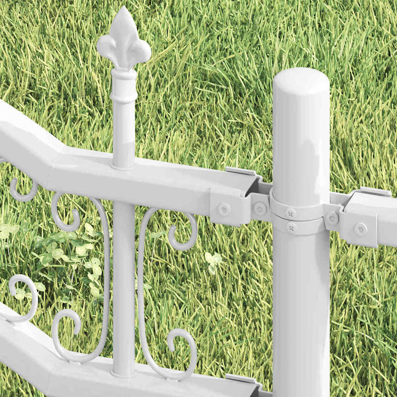 Load image into Gallery viewer, Vidaxl tuinhek wit 240 x 140 cm poedergecoat staal
