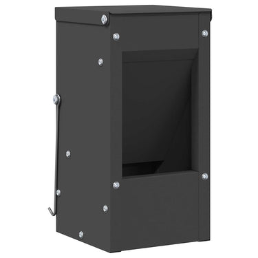 Vidaxl konijnenvoer zwart 12,5 x 12,5 x 25 cm koudgewalst staal