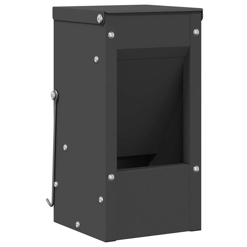 Load image into Gallery viewer, Vidaxl konijnenvoer zwart 12,5 x 12,5 x 25 cm koudgewalst staal
