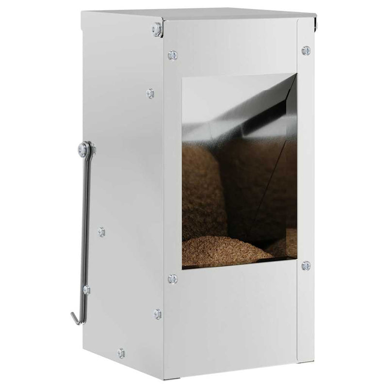 Load image into Gallery viewer, Vidaxl konijnenvoer zilver 12,5 x 12,5 x 25 cm gegalvaniseerd staal
