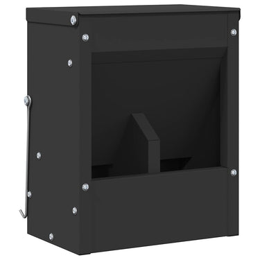 Vidaxl konijnenvoer zwart 20 x 12,5 x 25 cm koudgewalst staal