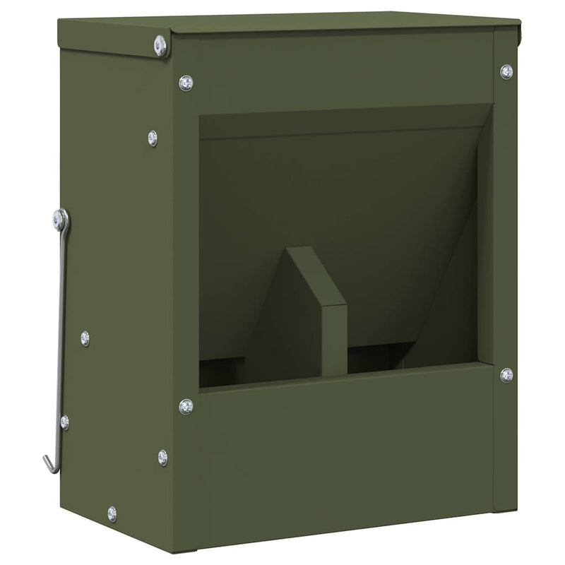 Load image into Gallery viewer, Vidaxl konijnenvoer olijf groen 20 x 12,5 x 25 cm koudgewalst staal
