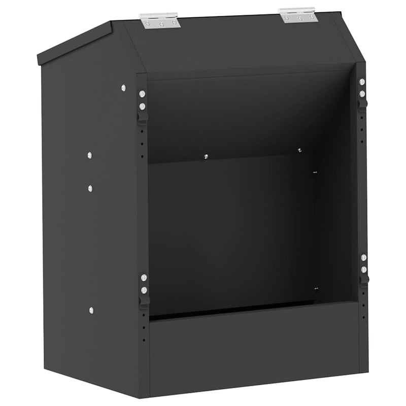 Load image into Gallery viewer, Vidaxl konijnenvoer zwart 64,5 x 25,5 x 45,5 cm koudgewalst staal
