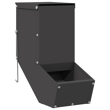 Vidaxl konijnenvoer zwart 12,5 x 26 x 28,5 cm koudgewalst staal