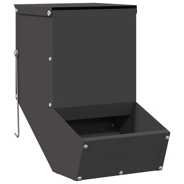 Vidaxl konijnenvoer zwart 17,5 x 26 x 28,5 cm koudgewalst staal