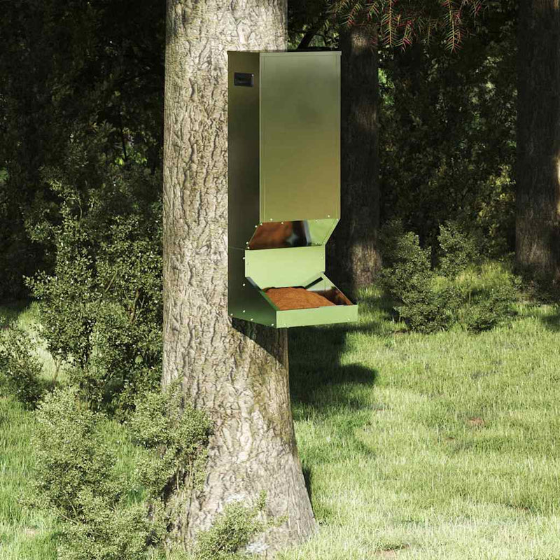 Load image into Gallery viewer, Vidaxl hertenvoerbak zilver 28 x 30 x 80 cm gegalvaniseerd staal
