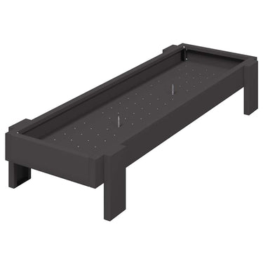 Vidaxl kippen voederbak zwart 80 x 28 x 13.5 cm koudgewalst staal