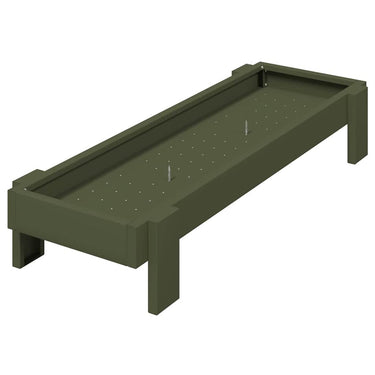 Vidaxl kippen voederbak olijf groen 80 x 28 x 13.5 cm