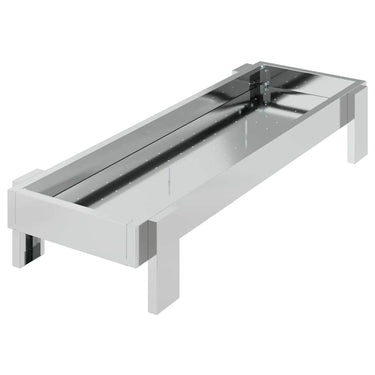 Vidaxl kippen voederbak zilver 80 x 28 x 13.5 cm gegalvaniseerd staal