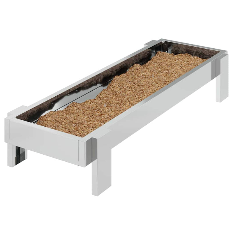 Load image into Gallery viewer, Vidaxl kippen voederbak zilver 80 x 28 x 13.5 cm gegalvaniseerd staal
