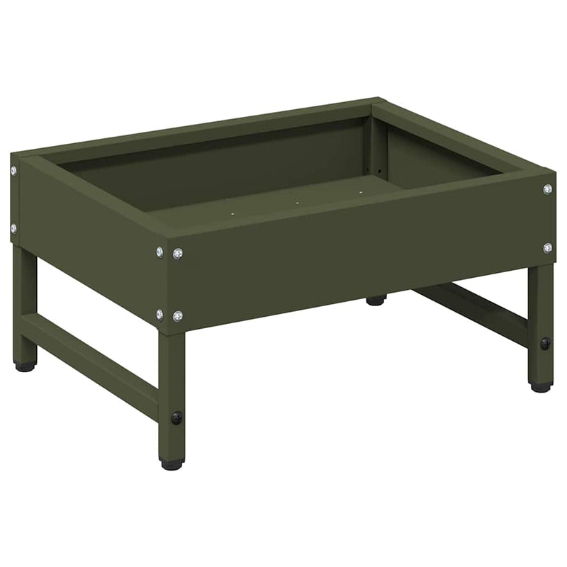 Load image into Gallery viewer, Vidaxl vogeleter olijf groen 80 x 28 x 13.5 cm koudgewalst staal
