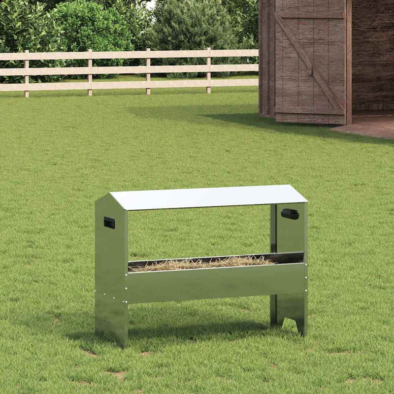 Load image into Gallery viewer, Vidaxl voederbak voor vee zilver 79 x 35 x 62 cm gegalvaniseerd staal
