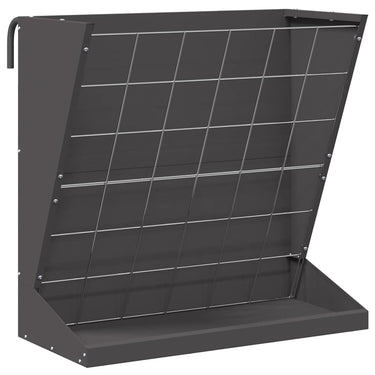 Vidaxl hooi feeder zwart 71 x 33 x 70 cm koudgewalst staal