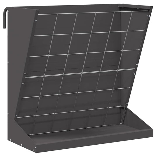 Vidaxl hooi feeder zwart 71 x 33 x 70 cm koudgewalst staal