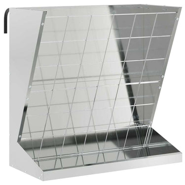 Vidaxl hooi feeder zilver 71 x 33 x 70 cm gegalvaniseerd staal
