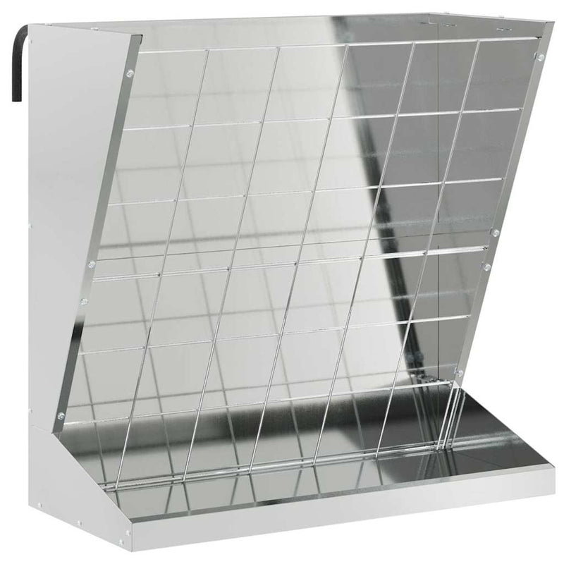Load image into Gallery viewer, Vidaxl hooi feeder zilver 71 x 33 x 70 cm gegalvaniseerd staal

