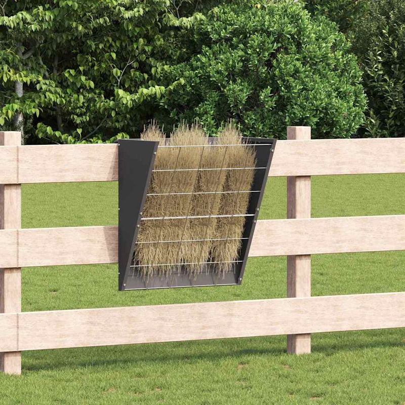 Load image into Gallery viewer, Vidaxl hangend hooi feeder zwart 61 x 33 x 66 cm koudgewalst staal
