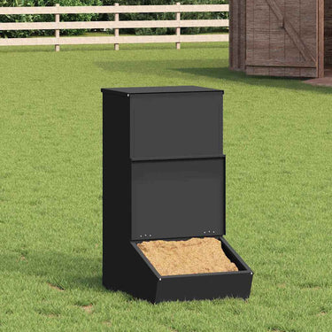 Vidaxl varkensvoeder zwart 55 x 38 x 76 cm koudgewalst staal