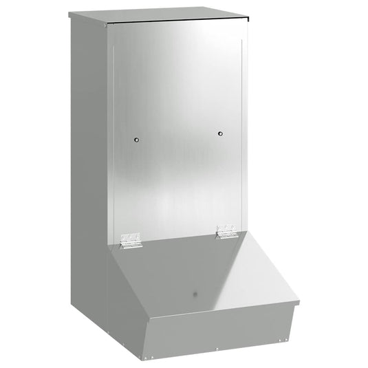 Vidaxl varkensvoeder zilver 55 x 38 x 76 cm gegalvaniseerd staal