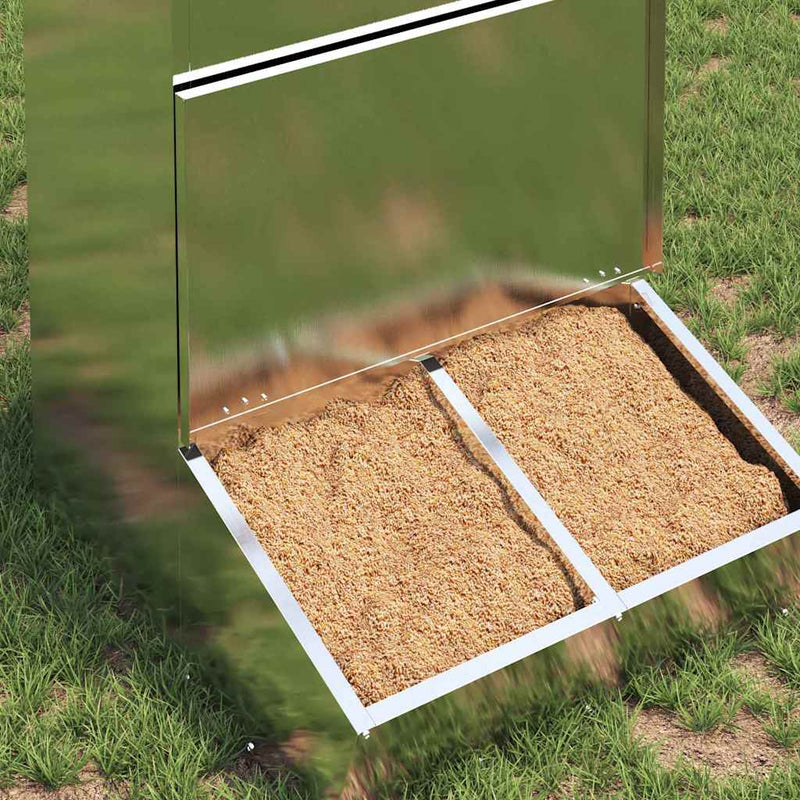 Load image into Gallery viewer, Vidaxl varkensvoeder zilver 55 x 51 x 91,5 cm gegalvaniseerd staal
