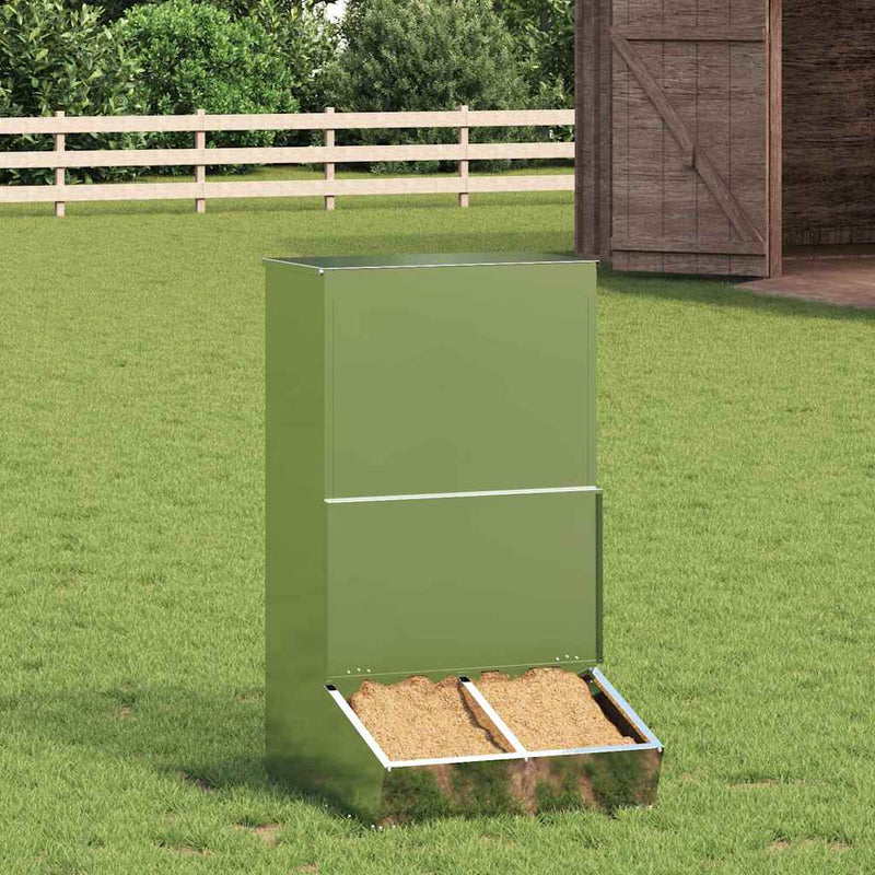 Load image into Gallery viewer, Vidaxl varkensvoeder zilver 55 x 51 x 91,5 cm gegalvaniseerd staal
