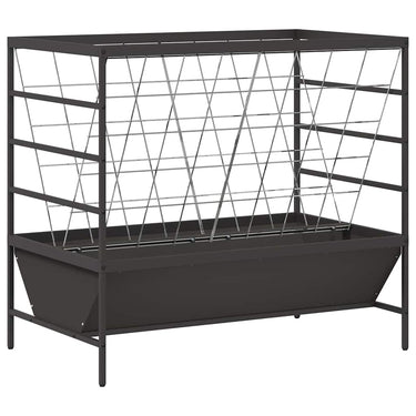 Vidaxl vee voeder zwart 100 x 60 x 90 cm koudgewalst staal