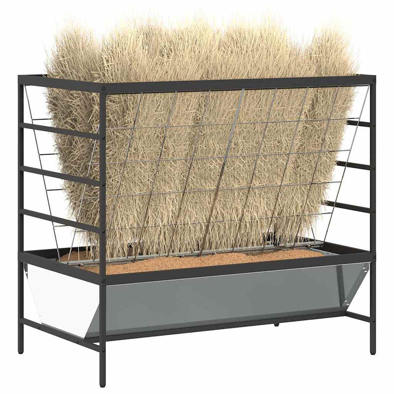 Load image into Gallery viewer, Vidaxl vee voeder zilver 100 x 60 x 90 cm gegalvaniseerd staal
