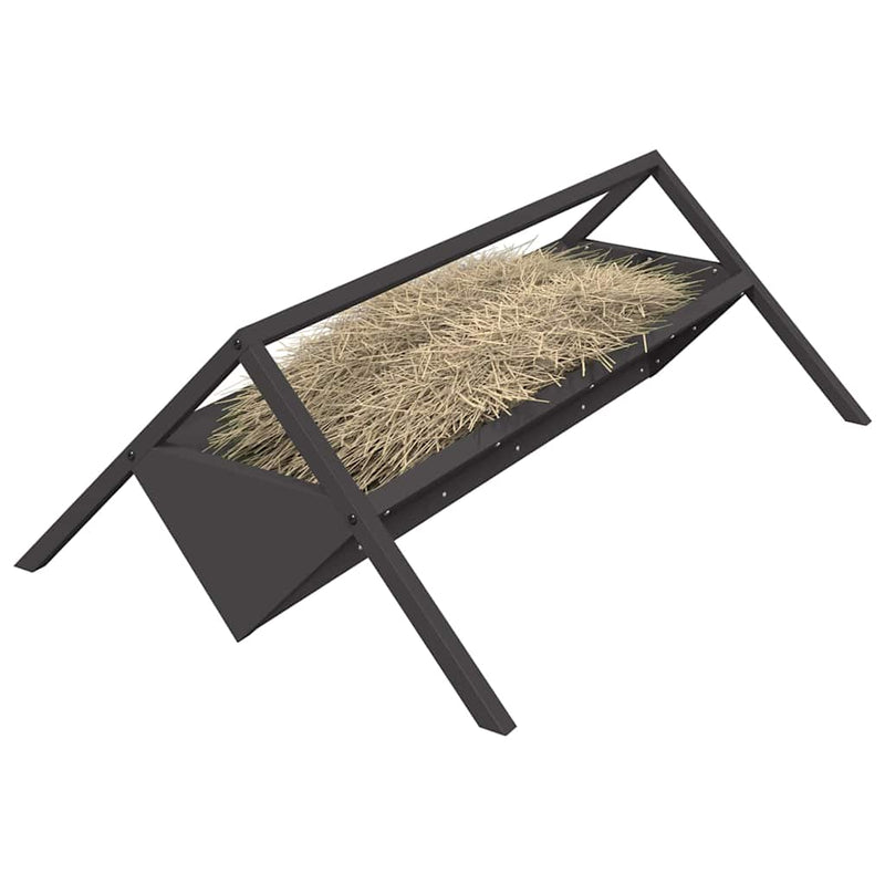 Load image into Gallery viewer, Vidaxl voederbak voor vee zwart 111 x 76 x 38 cm koudgewalst staal

