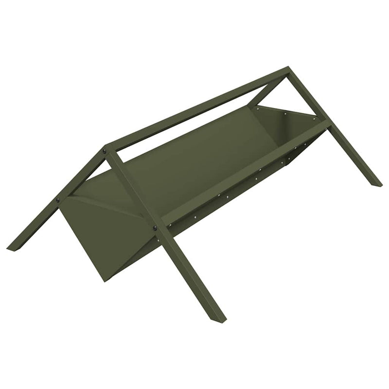 Load image into Gallery viewer, Vidaxl voederbak voor vee olijf groen 111 x 76 x 38 cm

