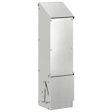 Vidaxl kip voerbak zilver 13 x 12 x 51 cm gegalvaniseerd staal
