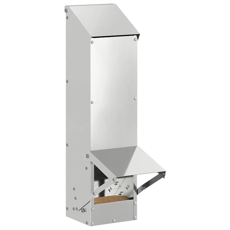 Load image into Gallery viewer, Vidaxl kip voerbak zilver 13 x 12 x 51 cm gegalvaniseerd staal
