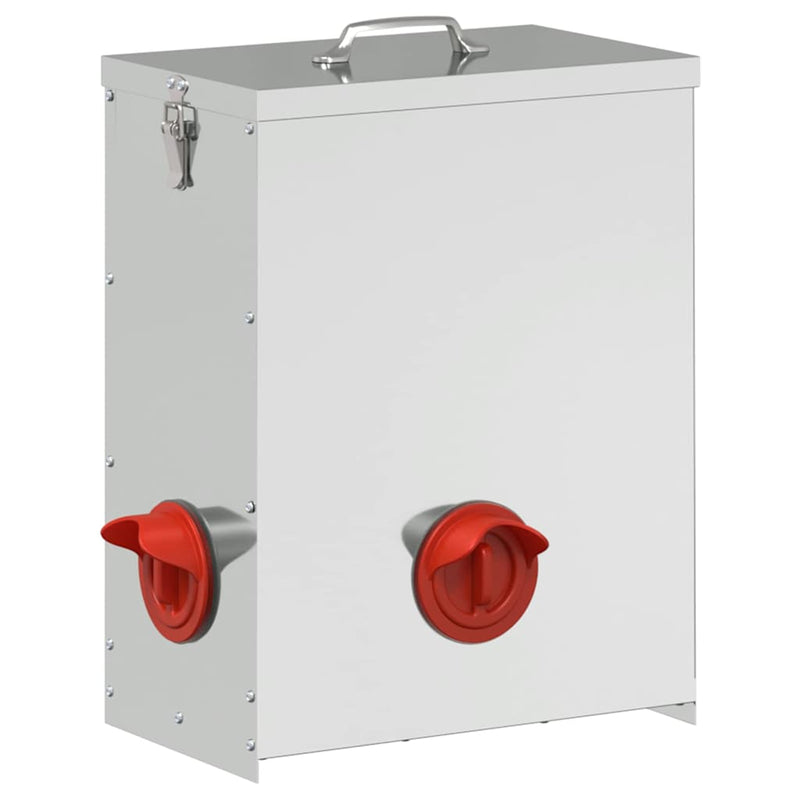 Load image into Gallery viewer, Vidaxl kip voerbak zilver 32,5 x 20,5 x 43 cm gegalvaniseerd staal
