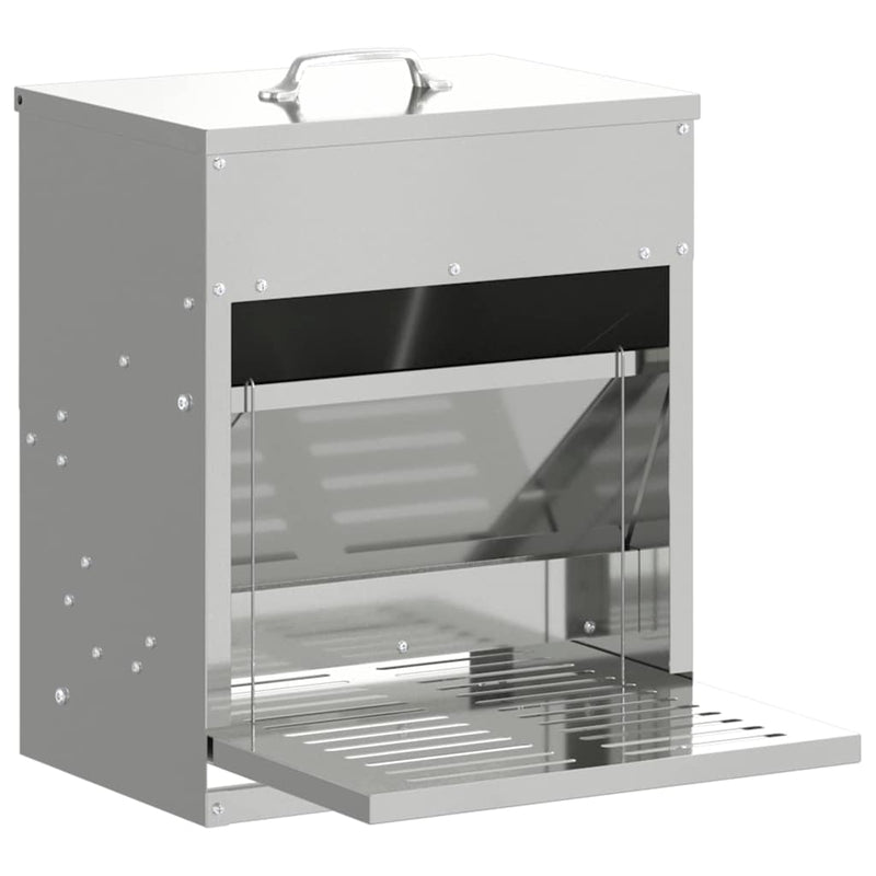 Load image into Gallery viewer, Vidaxl kippen treadle voeder zilver 33 x 42 x 40 cm
