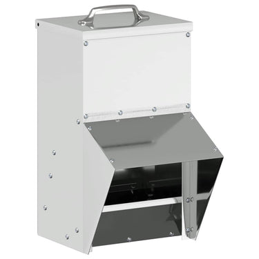 Vidaxl kip voerbak zilver 20 x 25 x35 cm gegalvaniseerd staal