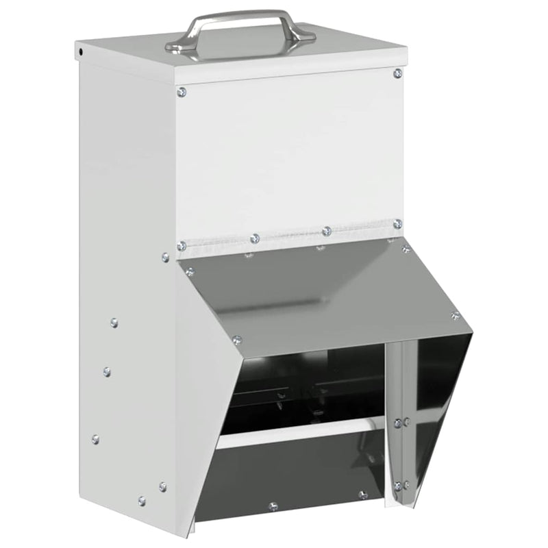 Load image into Gallery viewer, Vidaxl kip voerbak zilver 20 x 25 x35 cm gegalvaniseerd staal
