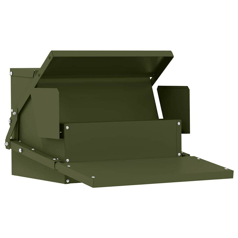 Load image into Gallery viewer, Vidaxl kippen treadle voeder olijf groen 50 x 40 x 29 cm
