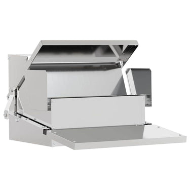 Vidaxl kippen treadle voeder zilver 50 x 40 x 29 cm