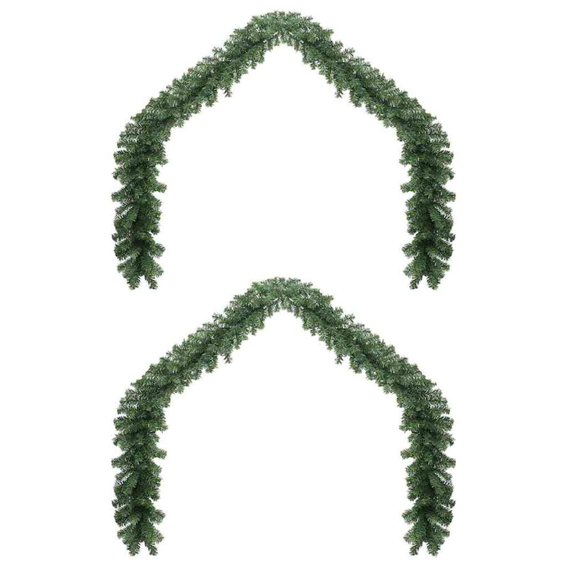 Load image into Gallery viewer, Vidaxl kerstkrans 2 pcs groen 20 m pvc

