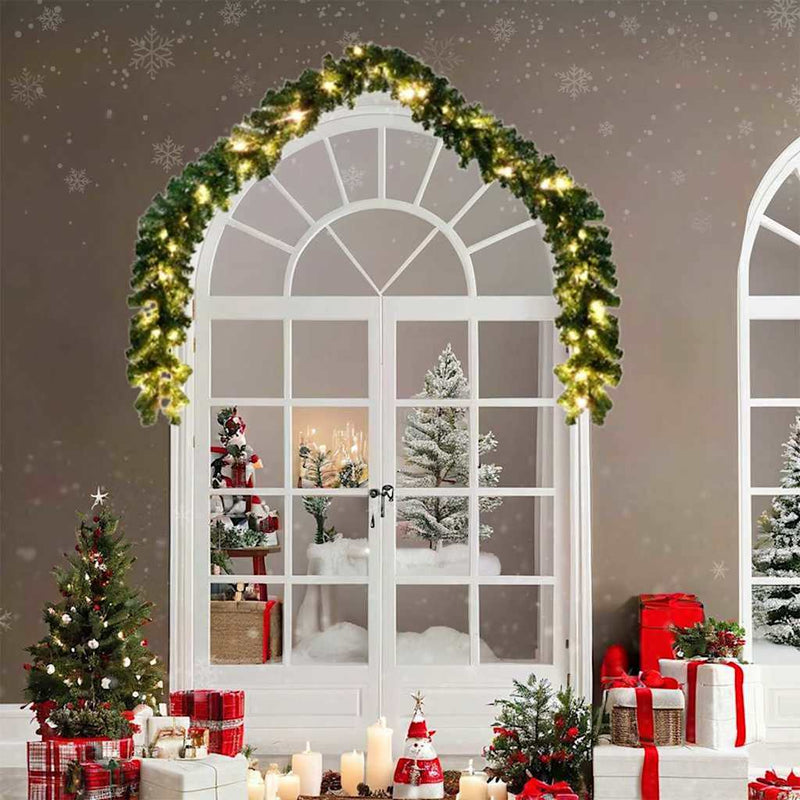 Load image into Gallery viewer, Vidaxl kerstkrans met 600 led 2 pcs groen pvc
