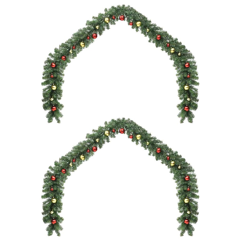 Load image into Gallery viewer, Vidaxl kerstkrans met 600 led 2 pcs groen pvc
