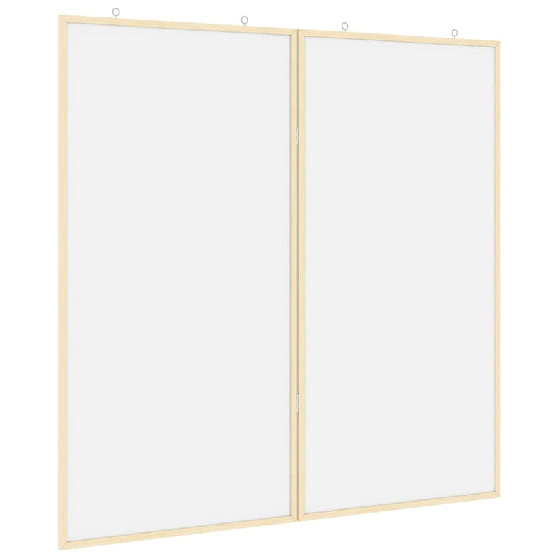 Load image into Gallery viewer, Vidaxl bulletinbord wit 80 x 80 x 1.4 cm massief grenenhout
