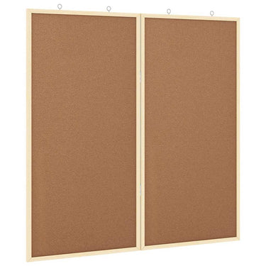 Vidaxl bulletinbord bruin 80 x 80 x 1.4 cm massief grenenhout