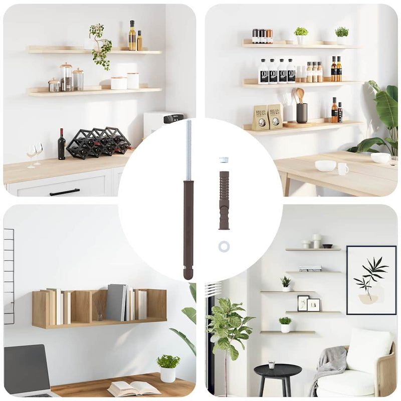 Load image into Gallery viewer, Vidaxl drijvende plank beugels 12 pcs beige ø12 x 190 mm staal
