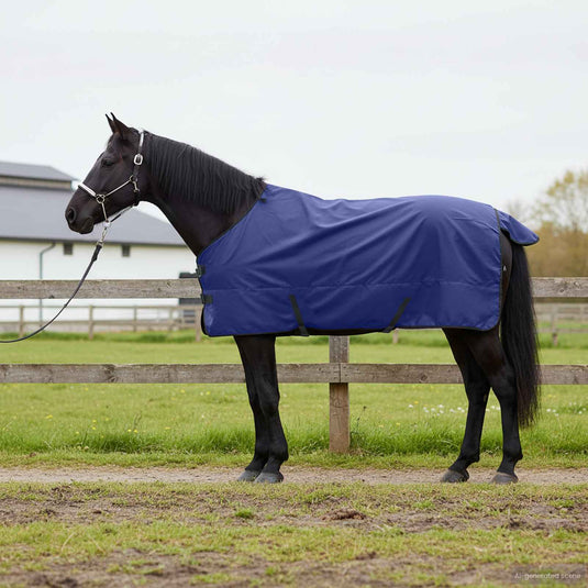 Vidaxl paardendeken donkergroen en zwart 125 cm polyester