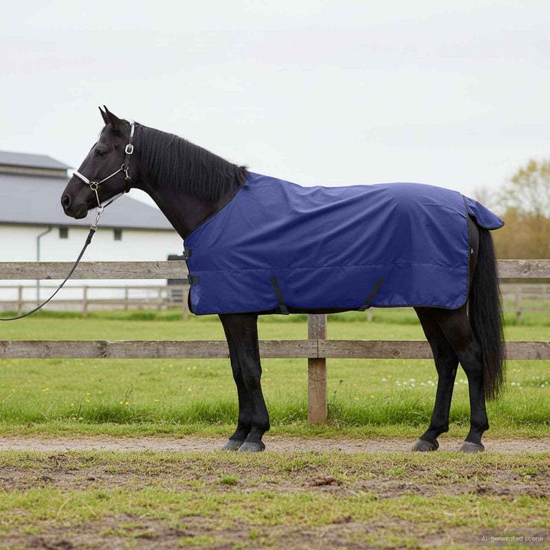 Load image into Gallery viewer, Vidaxl paardendeken donkergroen en zwart 145 cm polyester
