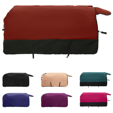 Vidaxl paardendeken donkergroen en zwart 135 cm polyester