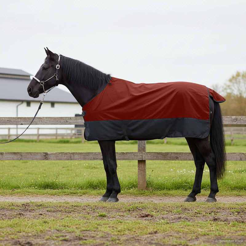 Load image into Gallery viewer, Vidaxl paardendeken donkergroen en zwart 145 cm polyester
