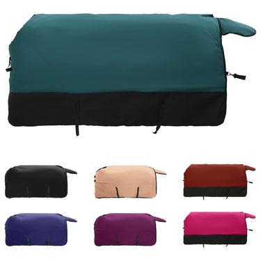 Vidaxl paardendeken donkergroen en zwart 135 cm polyester