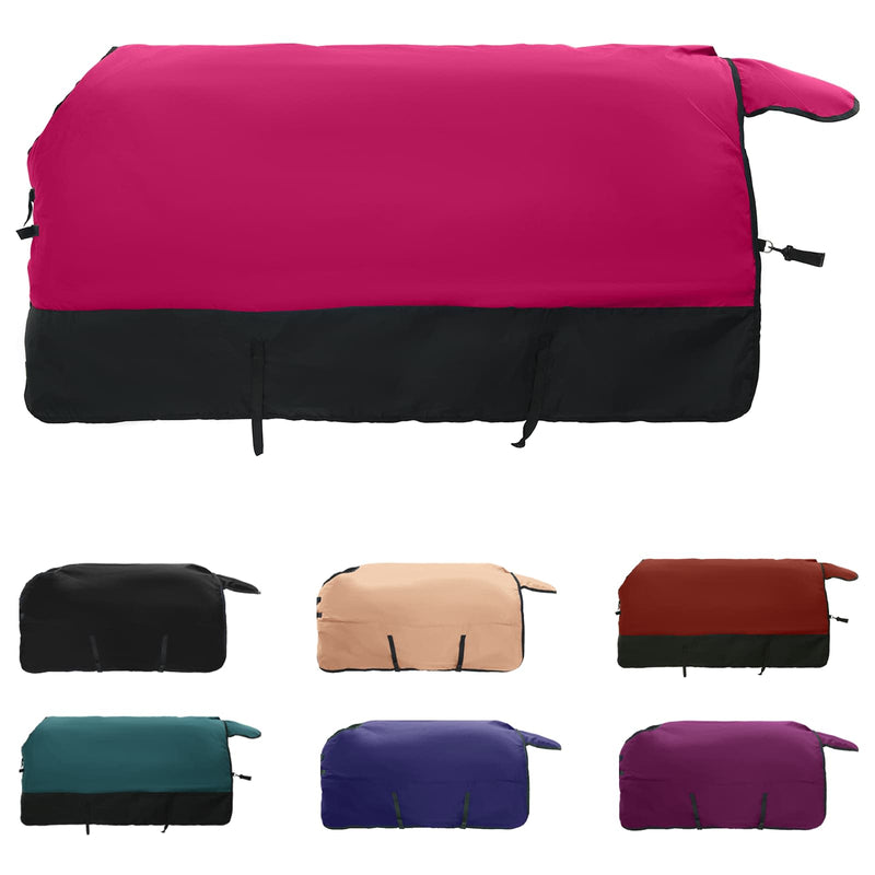 Load image into Gallery viewer, Vidaxl paardendeken roze en zwart 145 cm polyester
