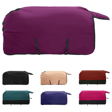 Vidaxl paardendeken donkergroen en zwart 145 cm polyester